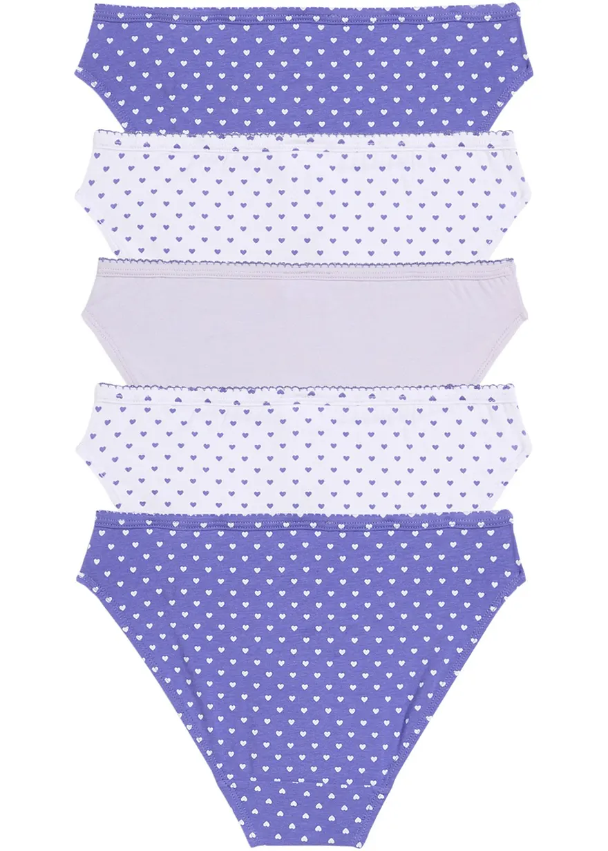 Slip mit weicher Baumwolle mit Satin-Schleife (5er Pack)