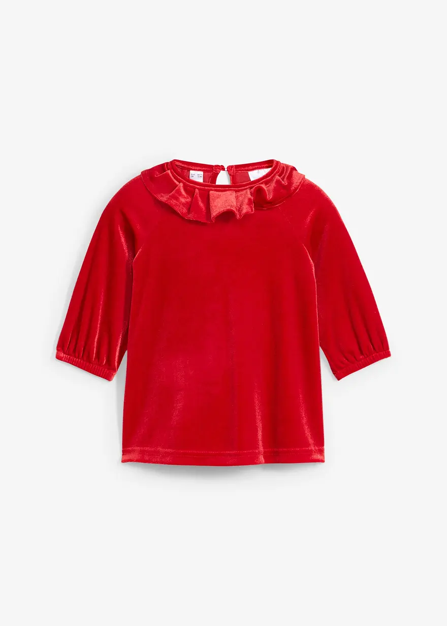 Baby Samtkleid mit Volants