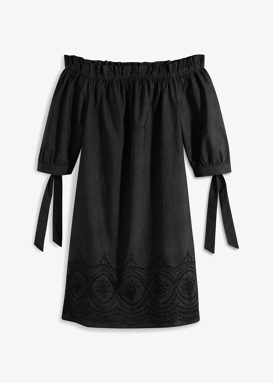 Off-Shoulder-Kleid aus reiner Baumwolle