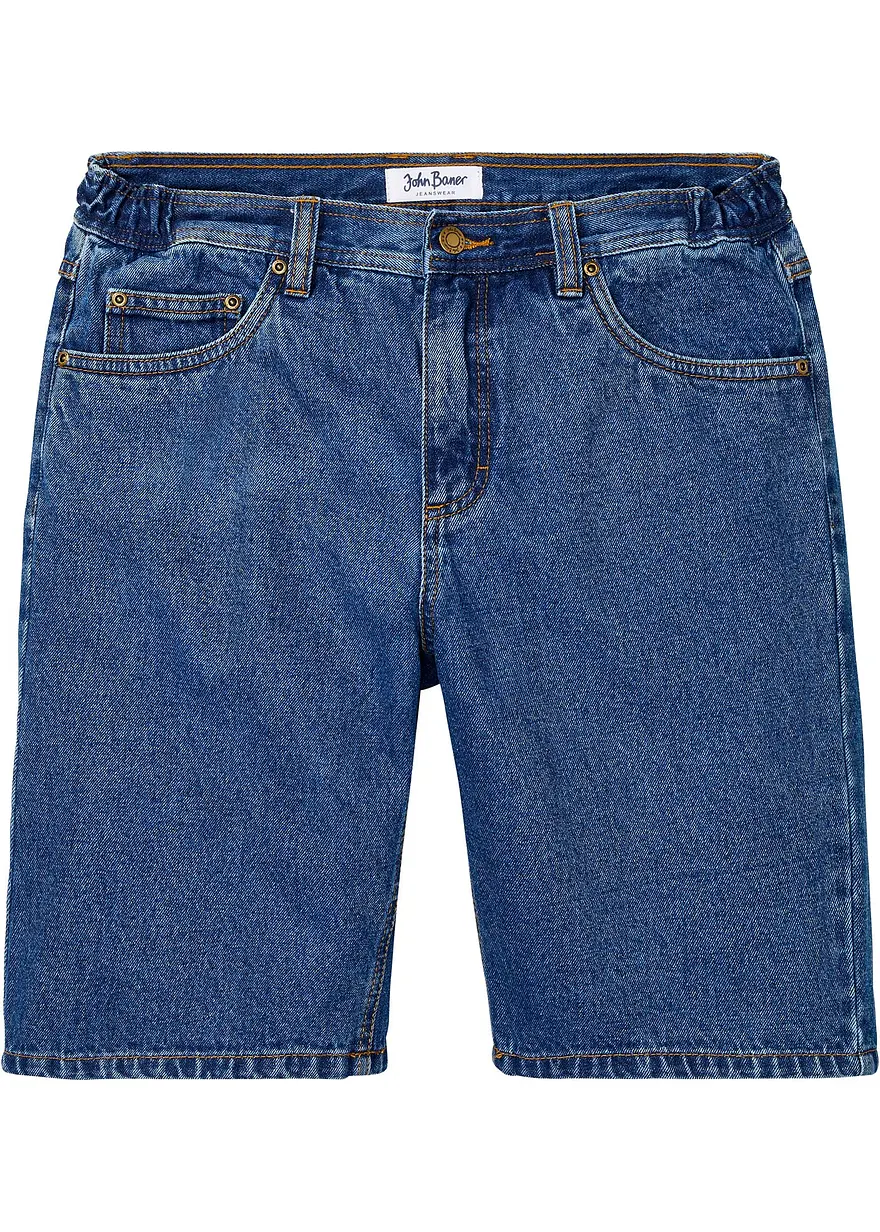 Jeans-Bermuda mit Komfortbund, Classic Fit