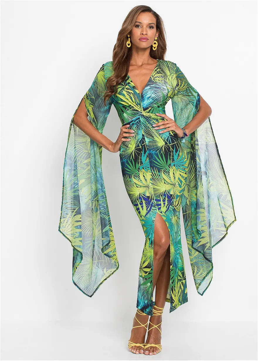 Jerseykleid mit Schlitz