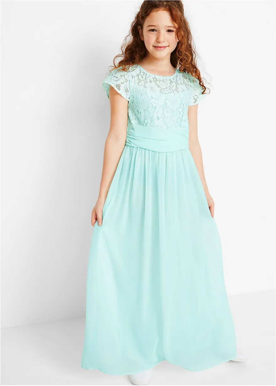 Chiffonkleid mit Spitze
