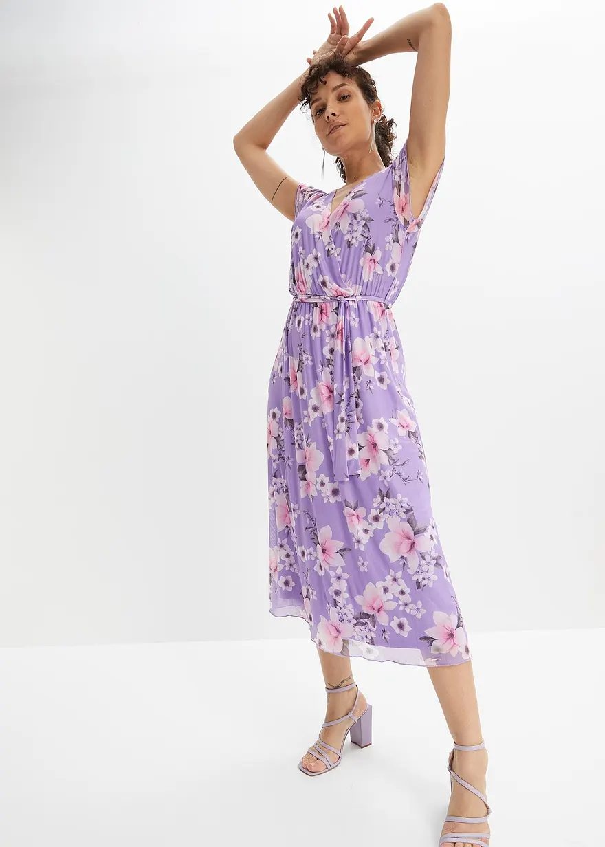 Midikleid aus Mesh