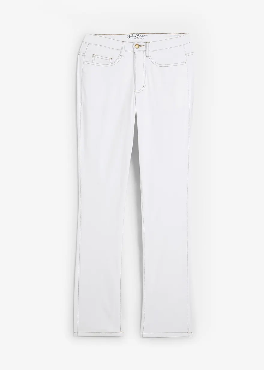 Straight Jeans Mid Waist, Stretch