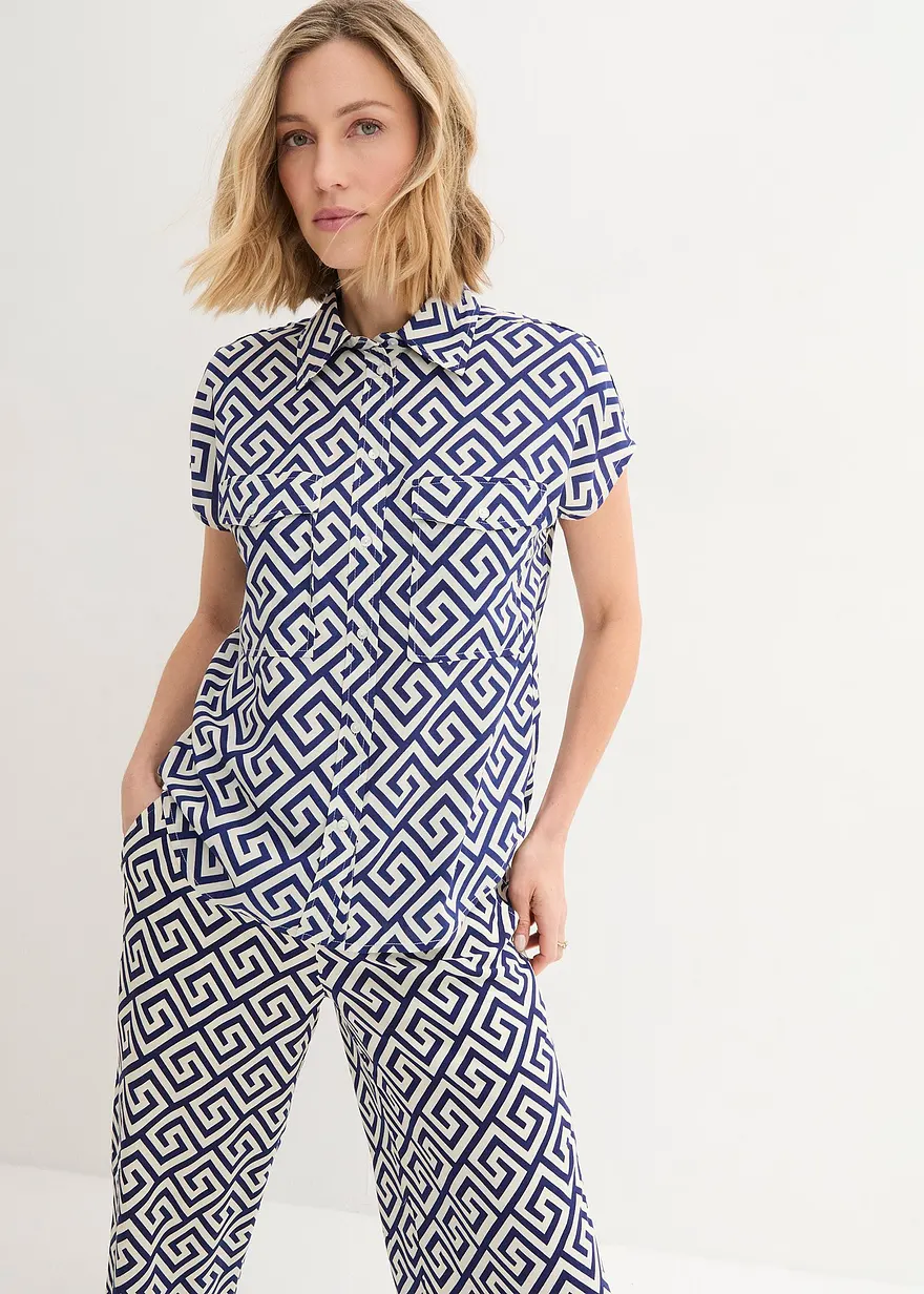 Bluse aus fließender Viskose