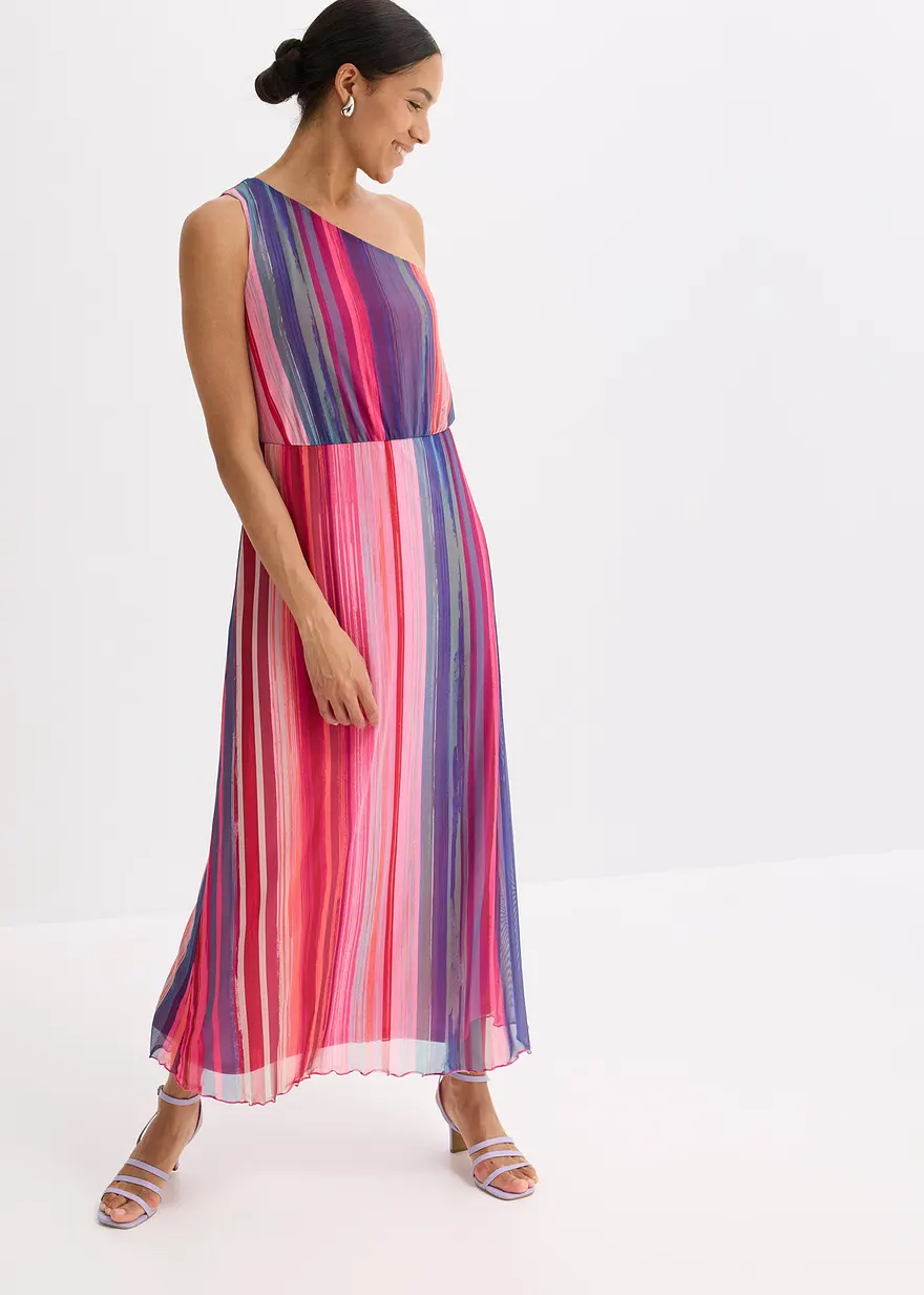 One-Shoulder-Kleid aus softem Mesh