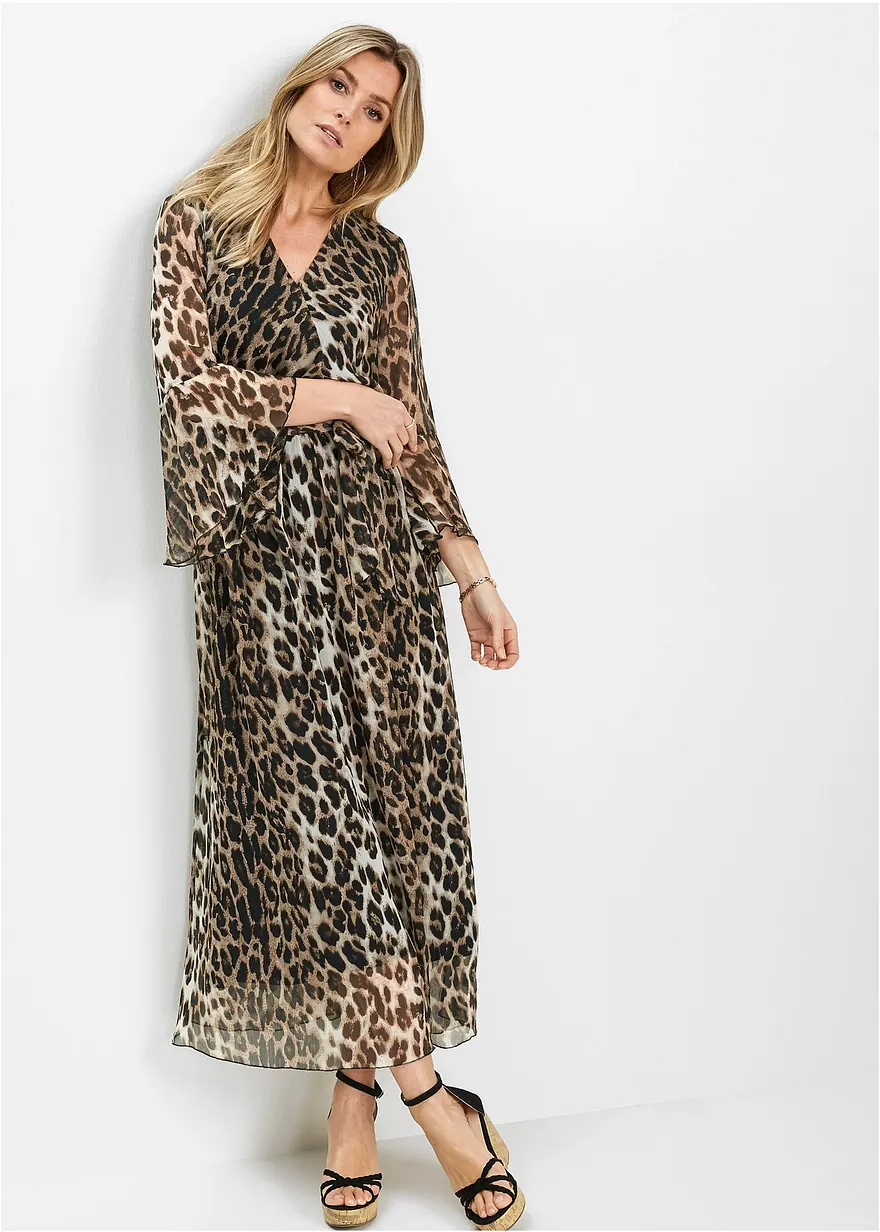 Maxikleid mit Leo-Druck