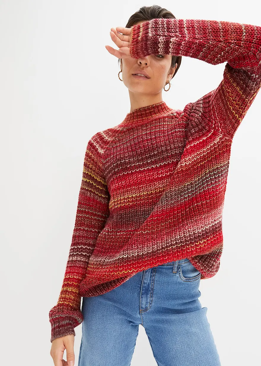 Pullover in Melange-Optik