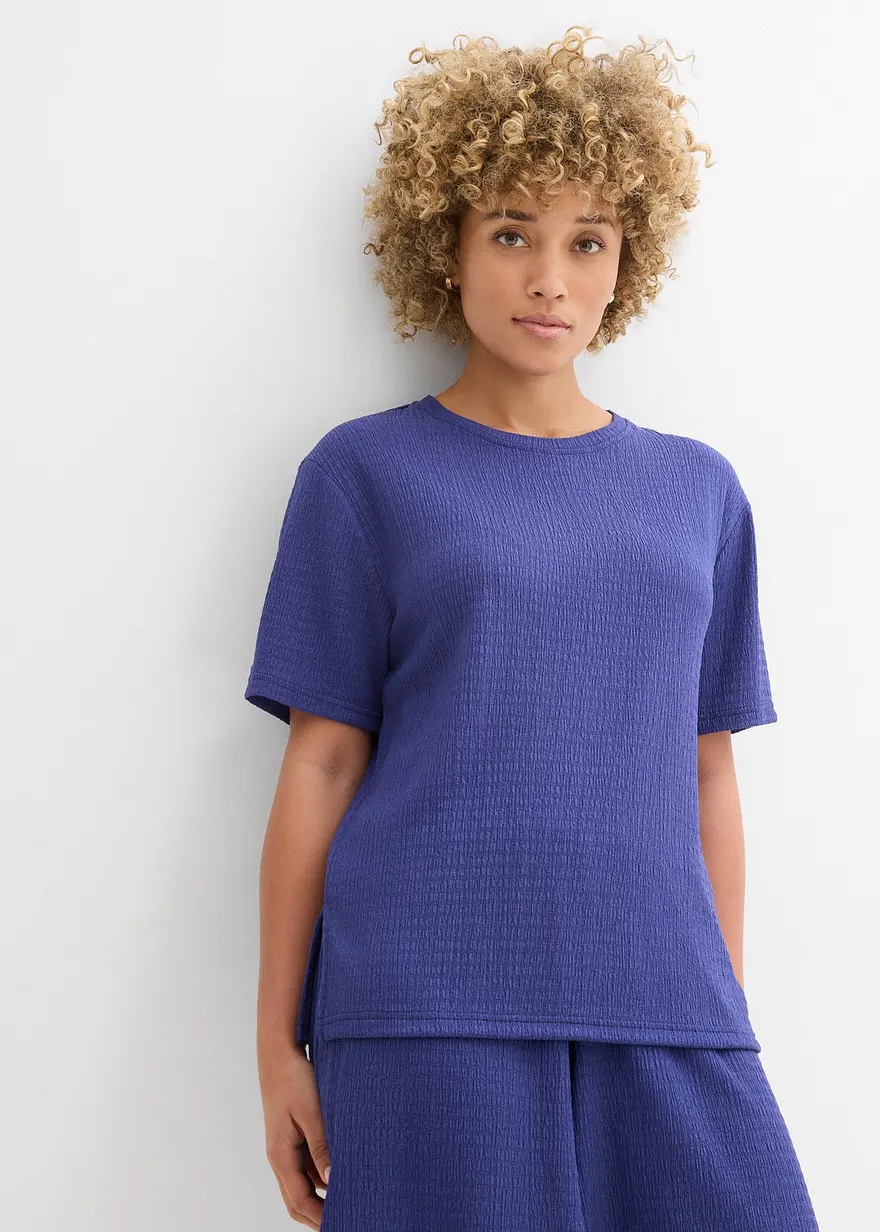 Shirt aus Borkencrepe