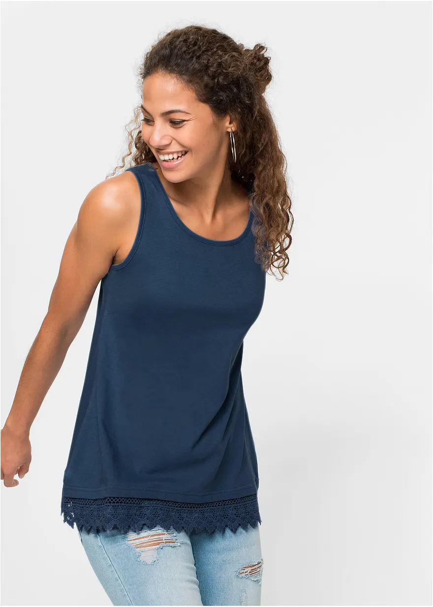 Top mit Spitze (2er-Pack)