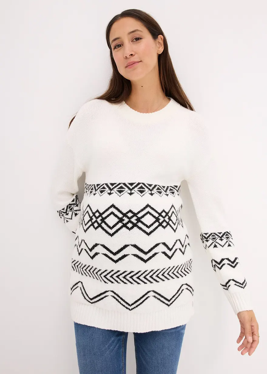 Umstands- und Stillpullover aus Baumwollmischgewebe
