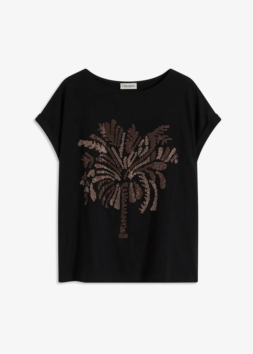 Shirt aus Baumwolle mit Nietenapplikation