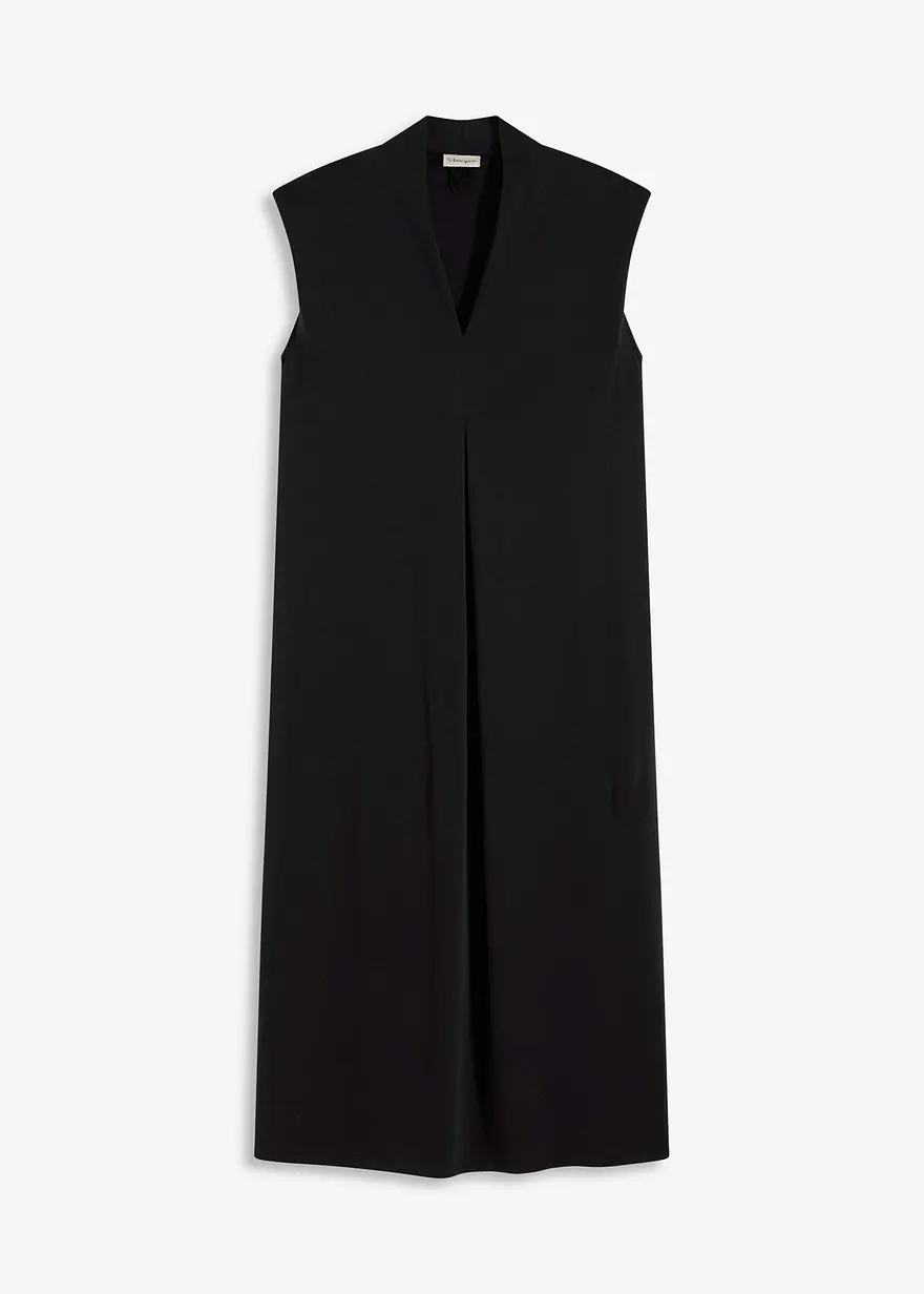 Jerseykleid aus Viskose- Pique mit Schulterpolster