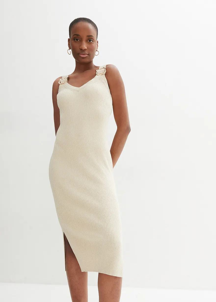 Strickkleid mit Seidenanteil