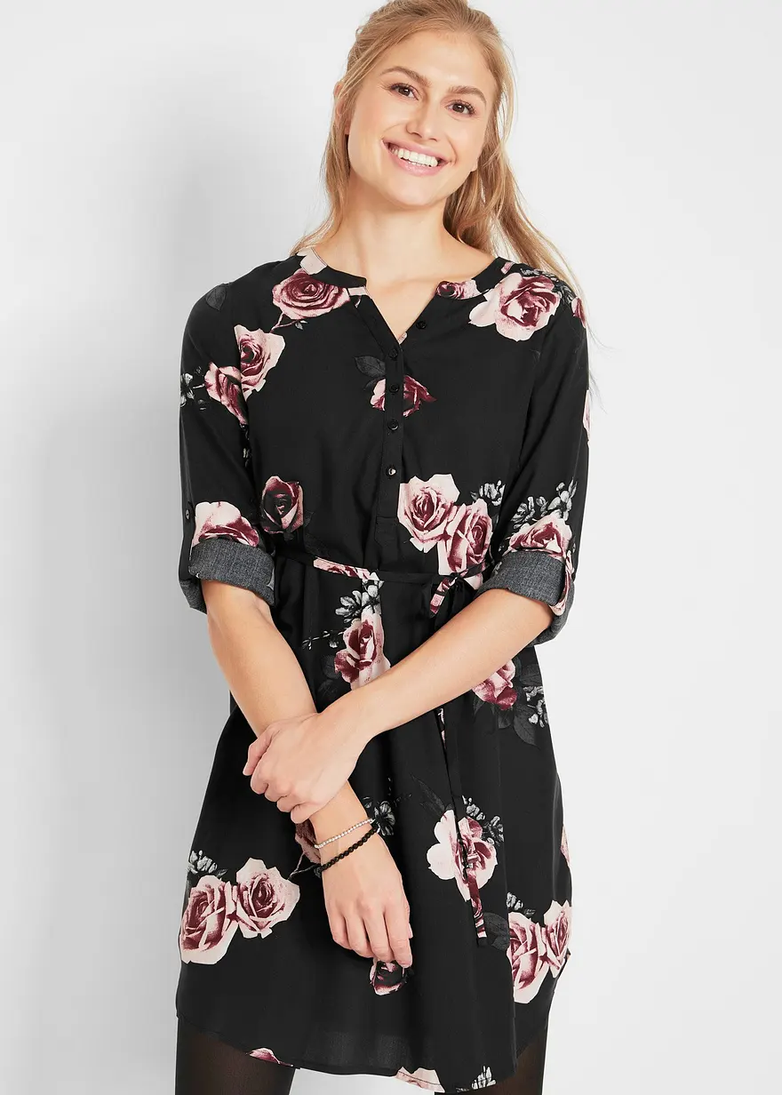 Umstands- und Stillblusenkleid aus fließender Viskose