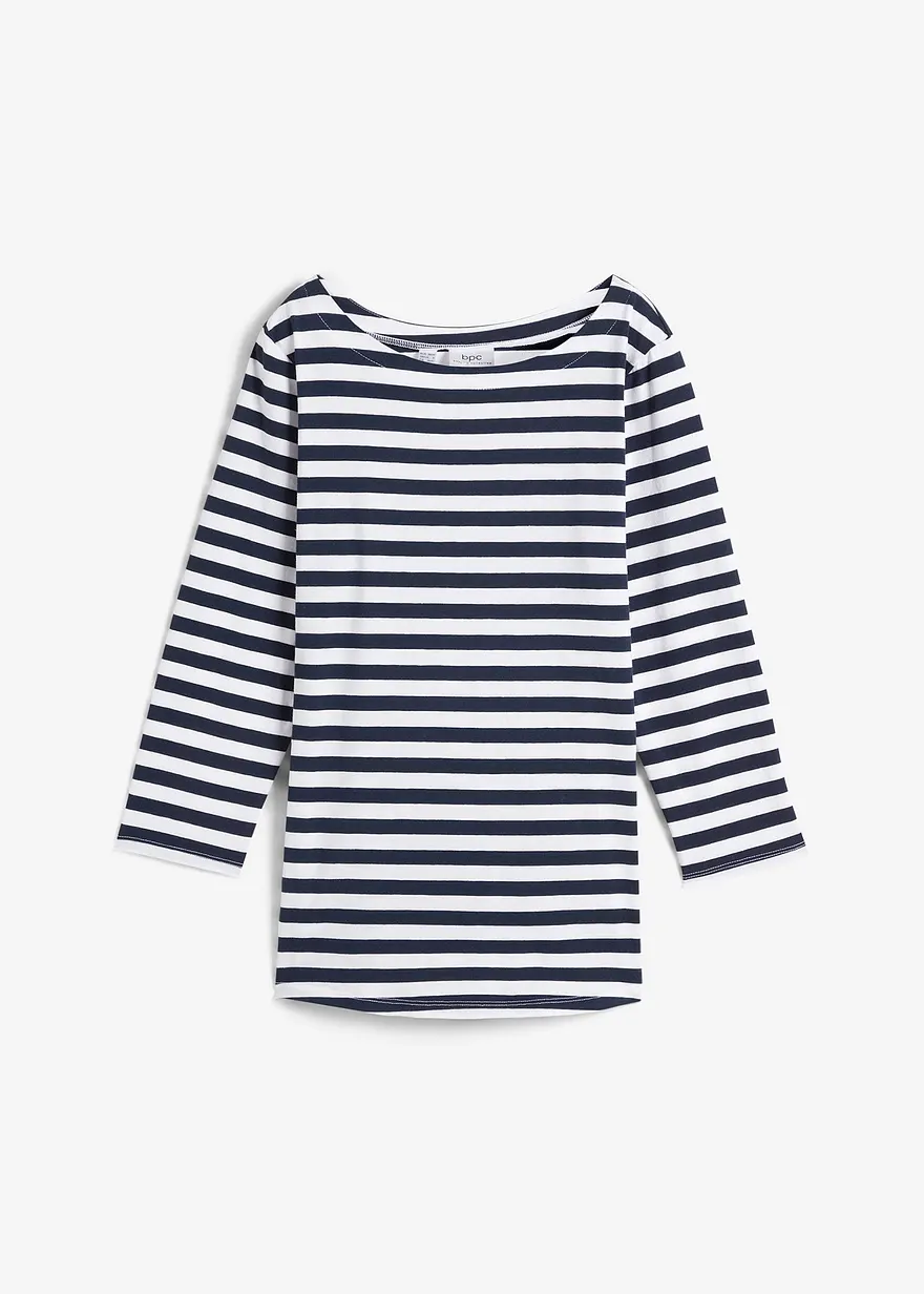 Shirt mit U-Boot-Ausschnitt