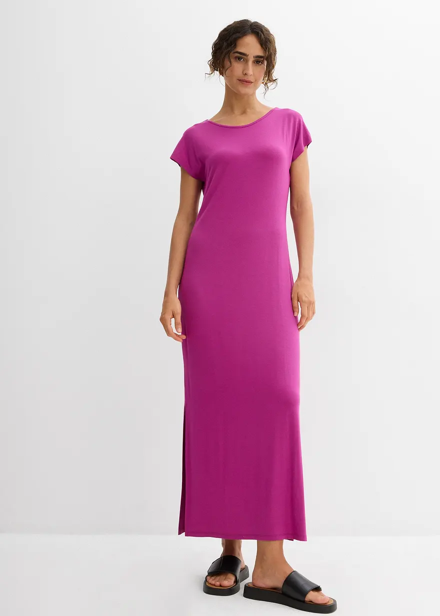 Jerseykleid aus fließendem Viskose-Elasthan-Mix