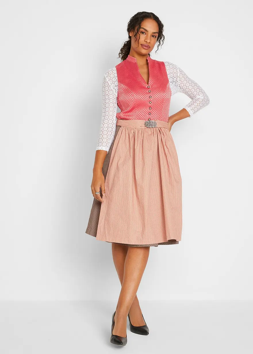 Dirndl mit Bequem-Effekt, knieumspielend (2-tlg. Set)