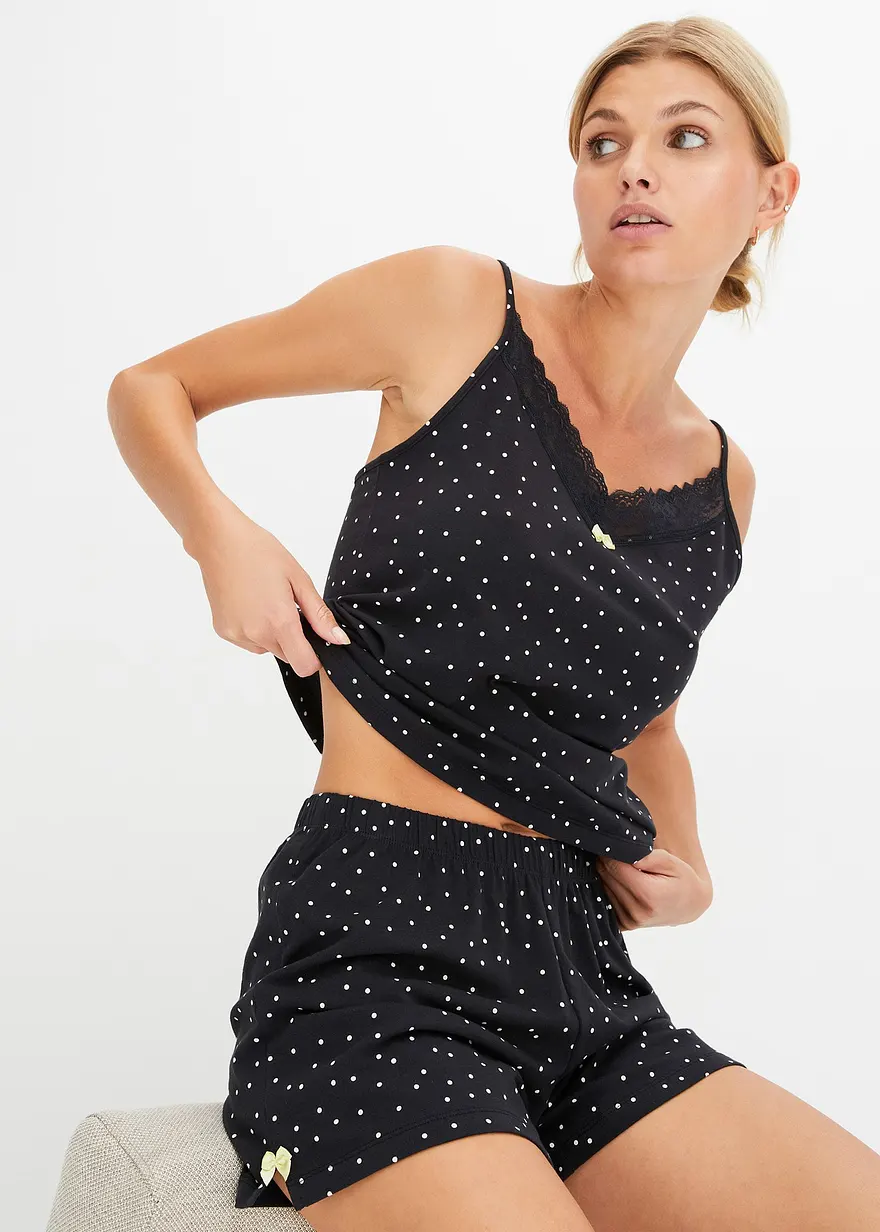 Shorty mit dezenter Spitze
