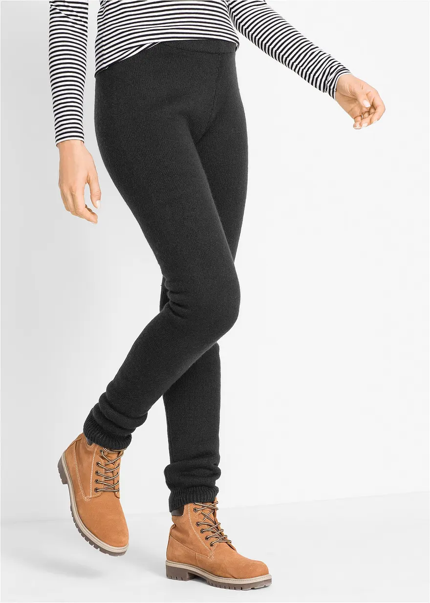 Thermo-Leggings mit Rippbund