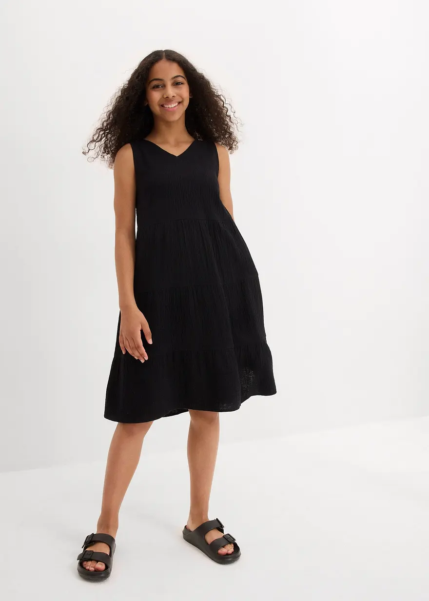 Trägerkleid aus weichem Musselin