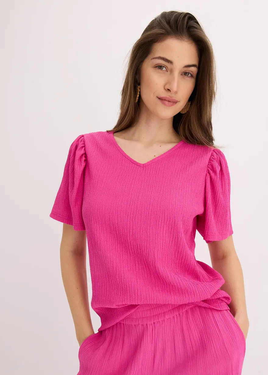 Shirt aus strukturiertem Crêpe