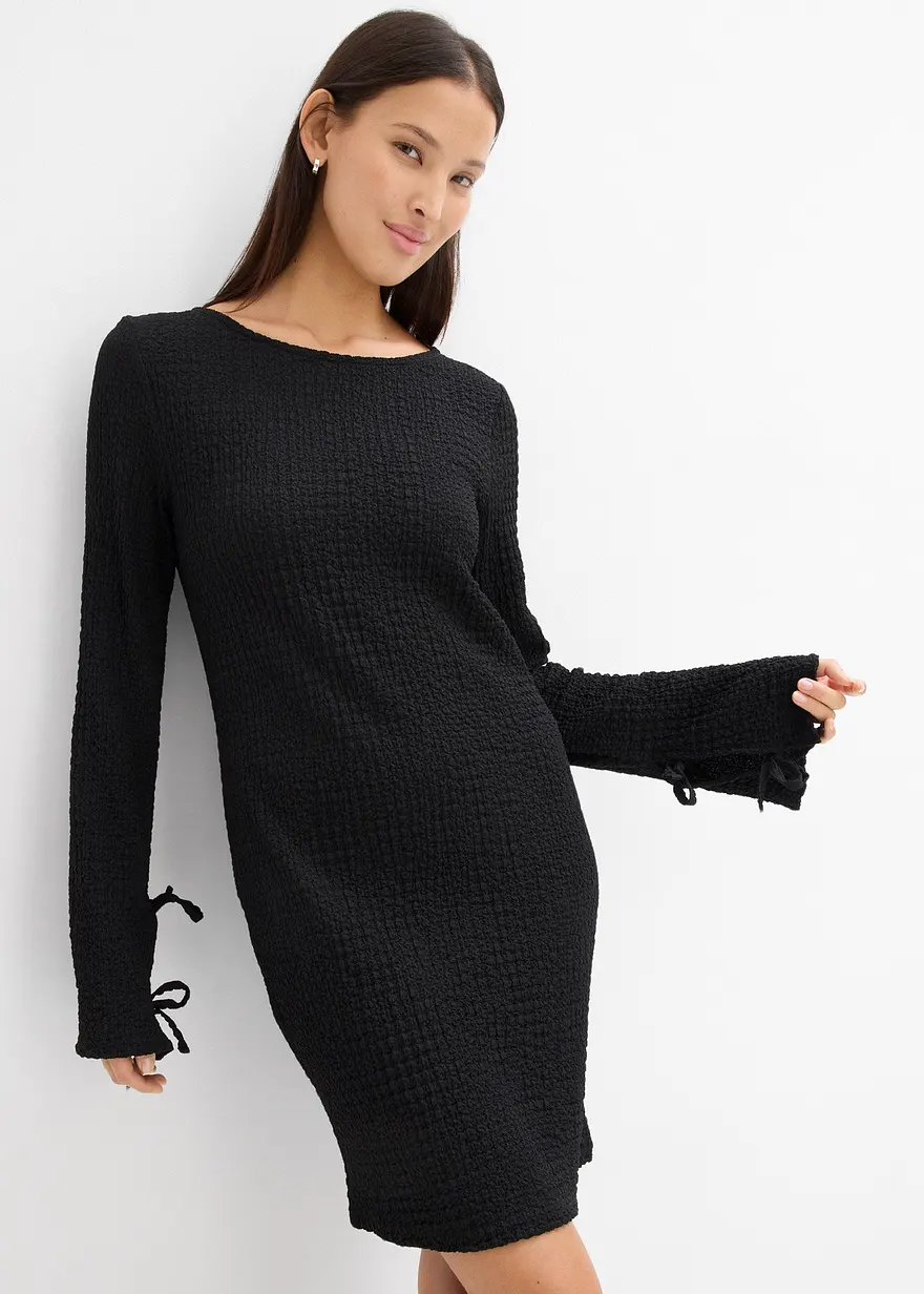 Minikleid aus strukturiertem Crêpe