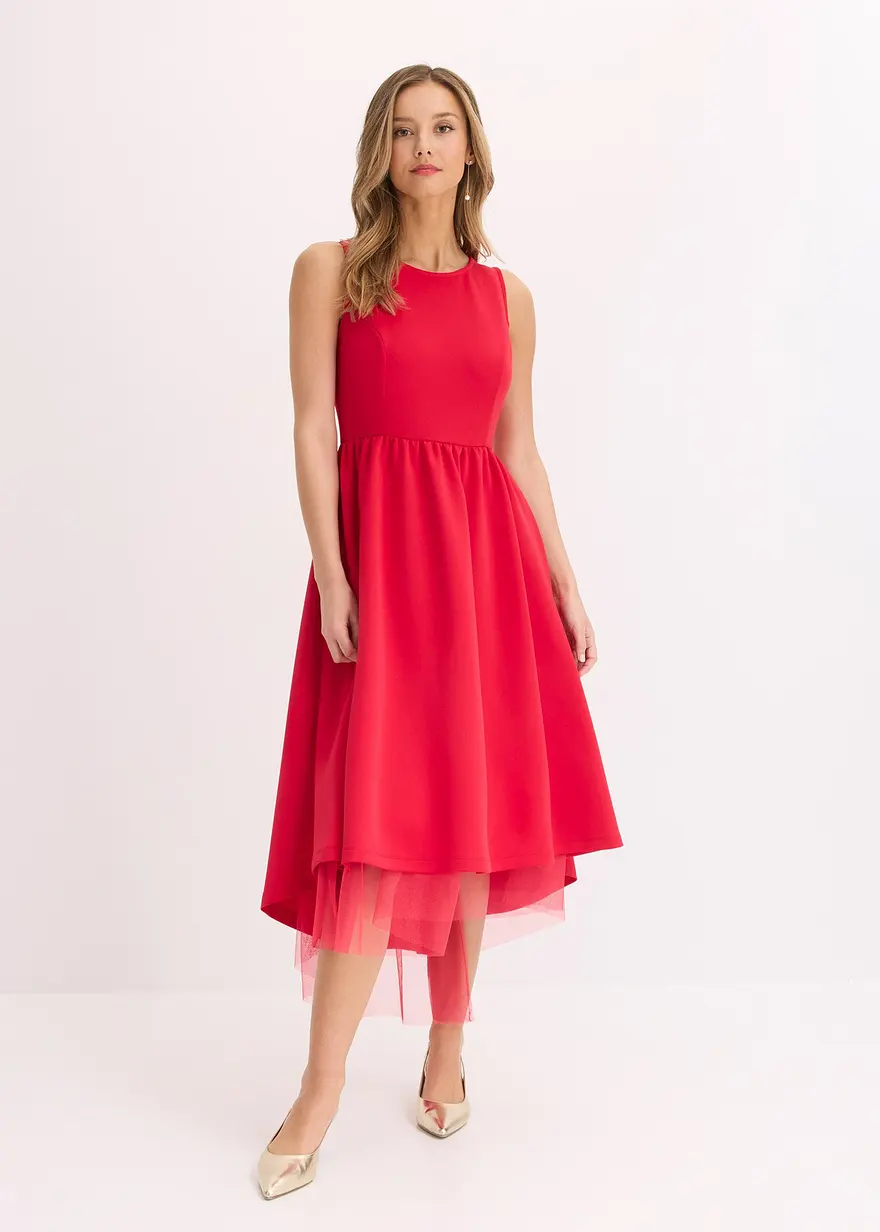 Vokuhila-Kleid mit Tüll-Unterrock