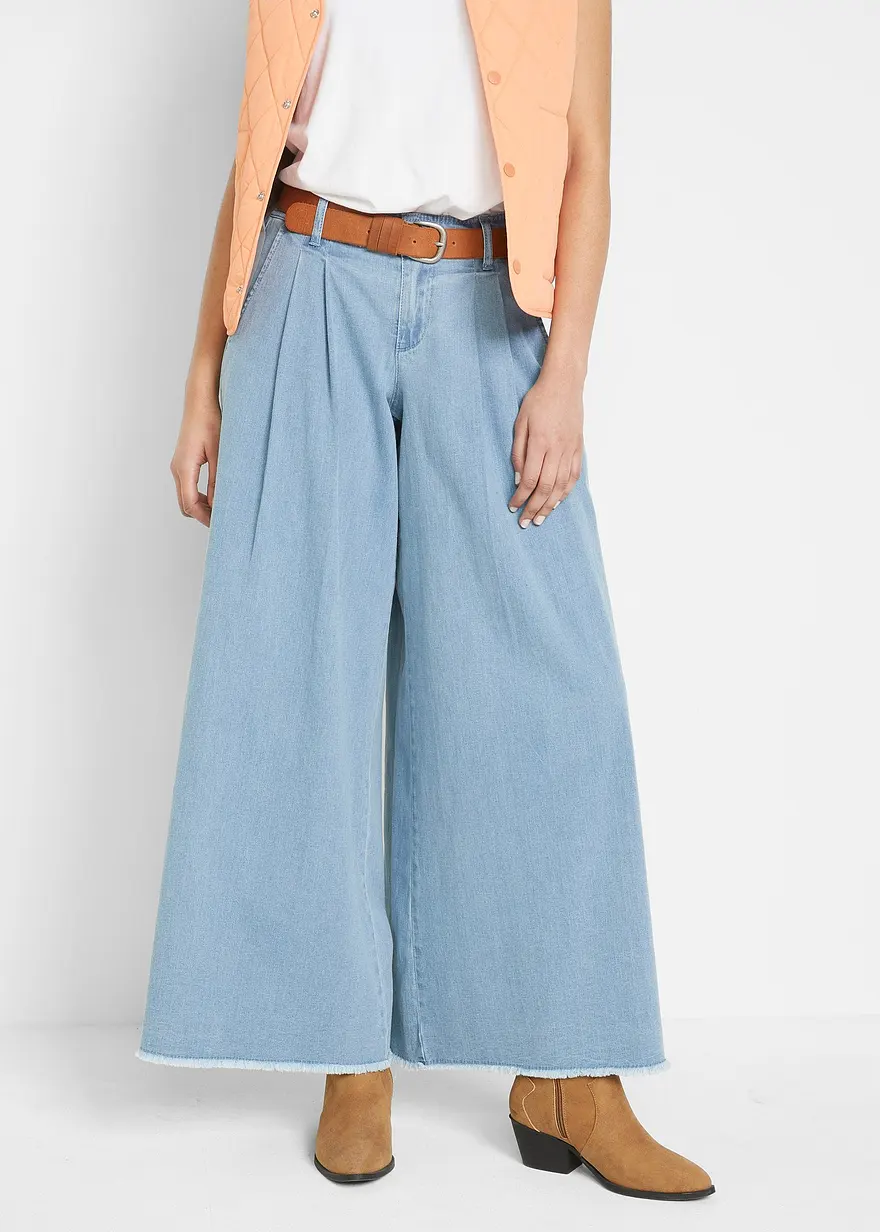 Wide-Leg-Jeans, Hosenrock