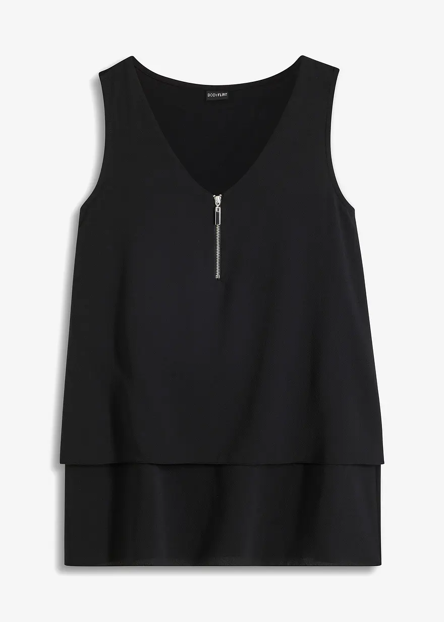 Top mit Zipper aus nachhaltige Viskose