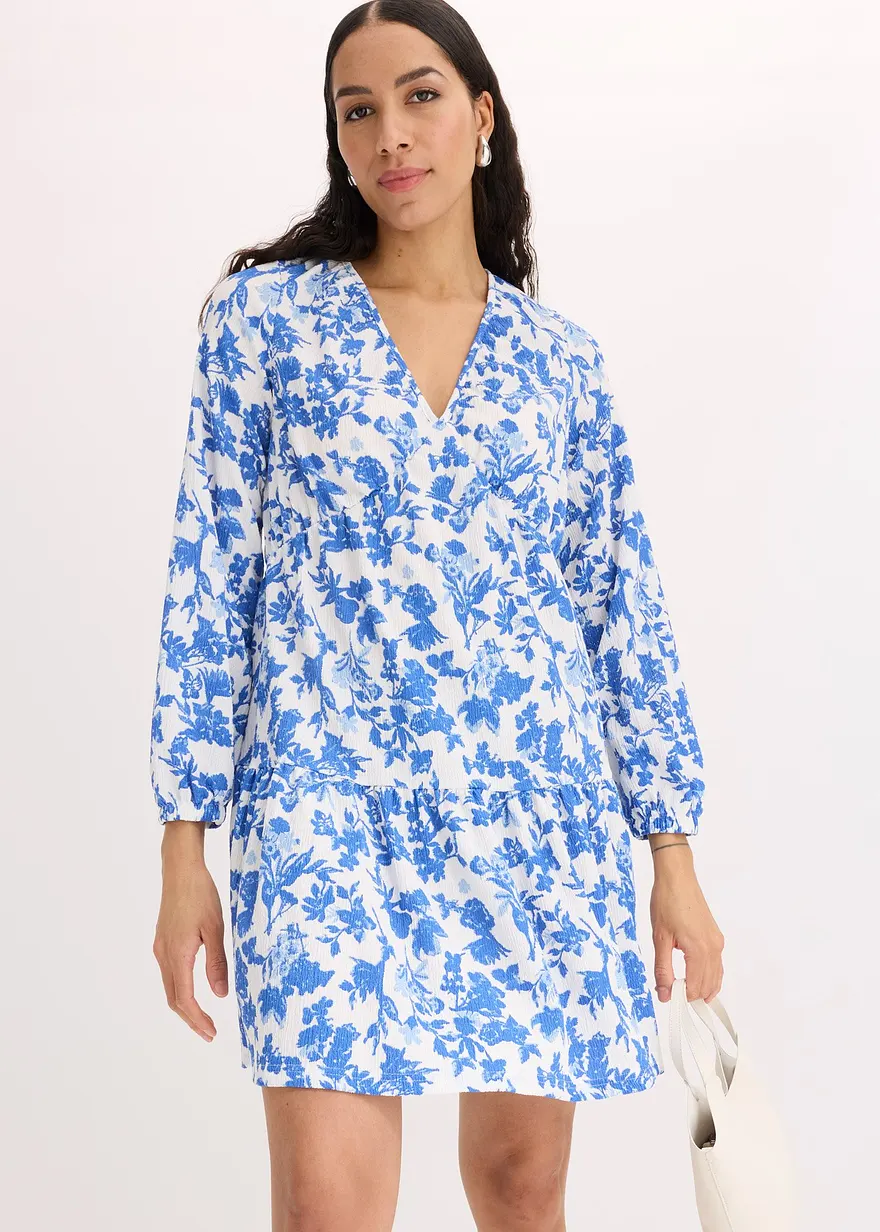 Jerseykleid aus strukturiertem Crêpe