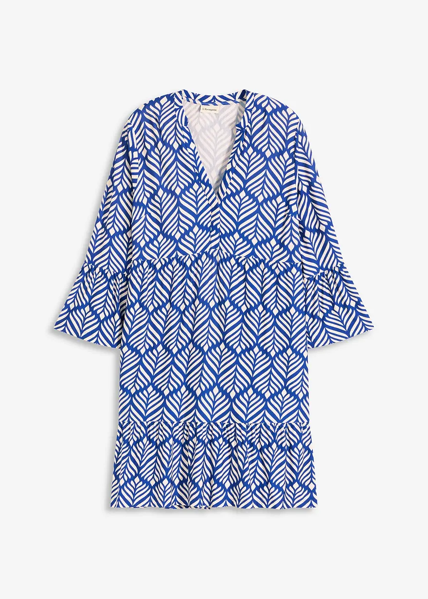 Jersey-Tunika-Kleid aus softem Viskose-Mix