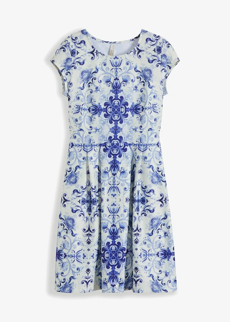 Jerseykleid mit eingelegten Falten