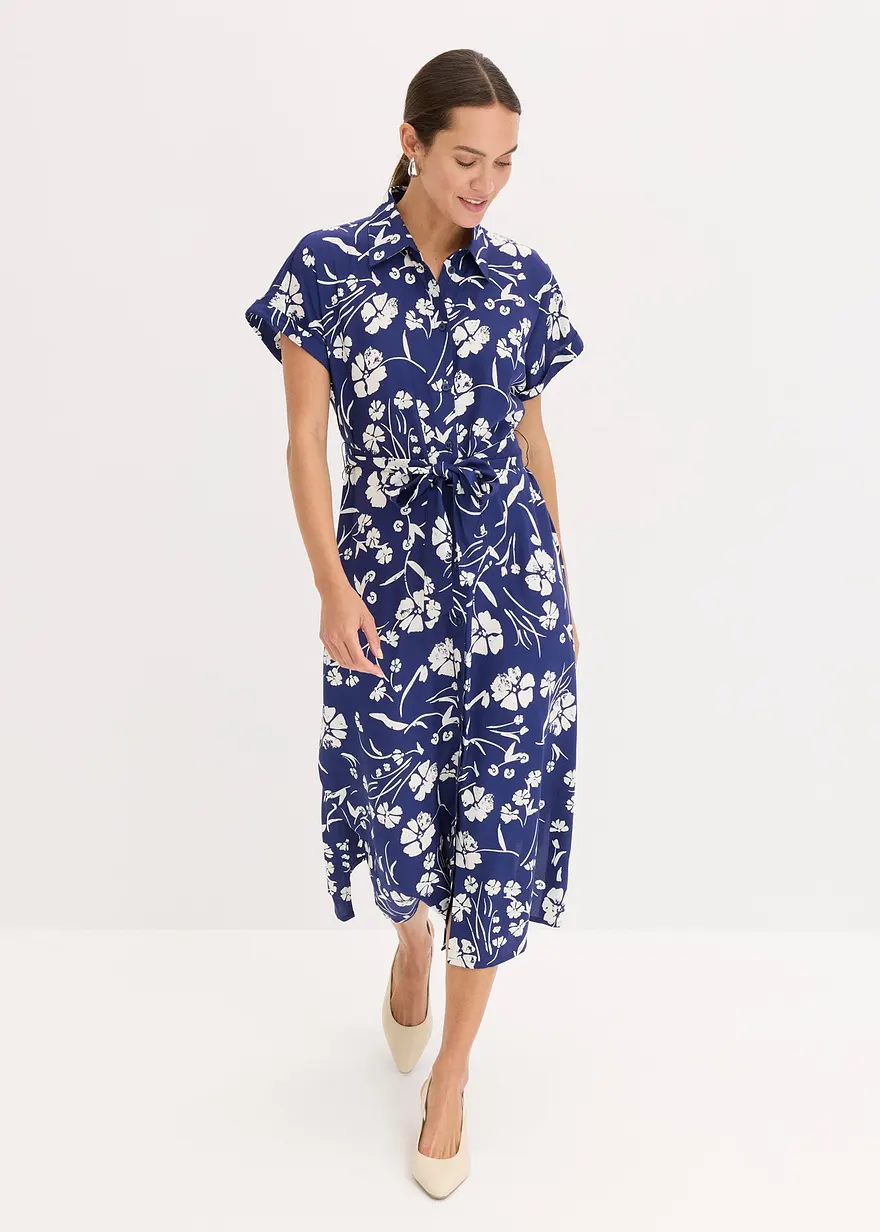 bedrucktes Blusenkleid