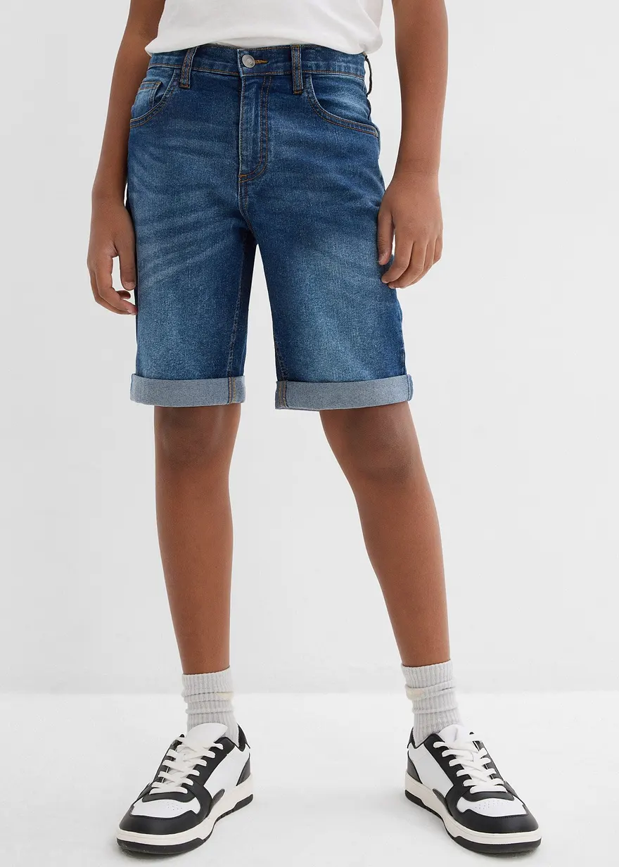 Stretch-Jeans-Bermuda, Slim Fit