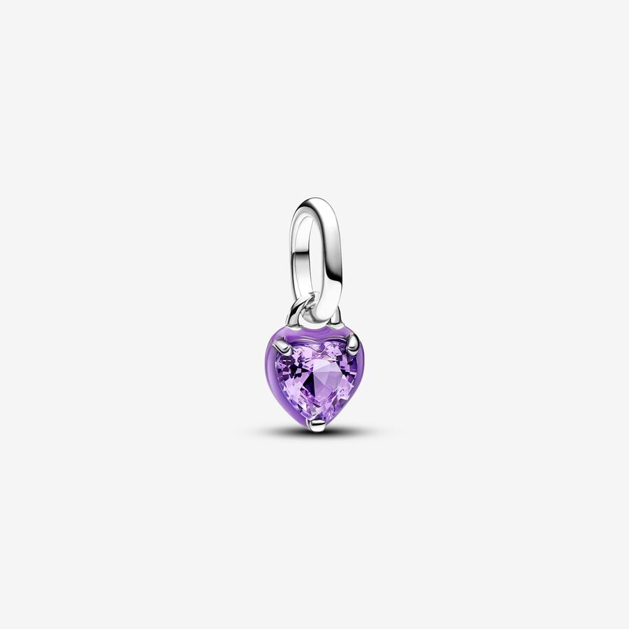 ME Purple Chakra Heart Mini Dangle Charm