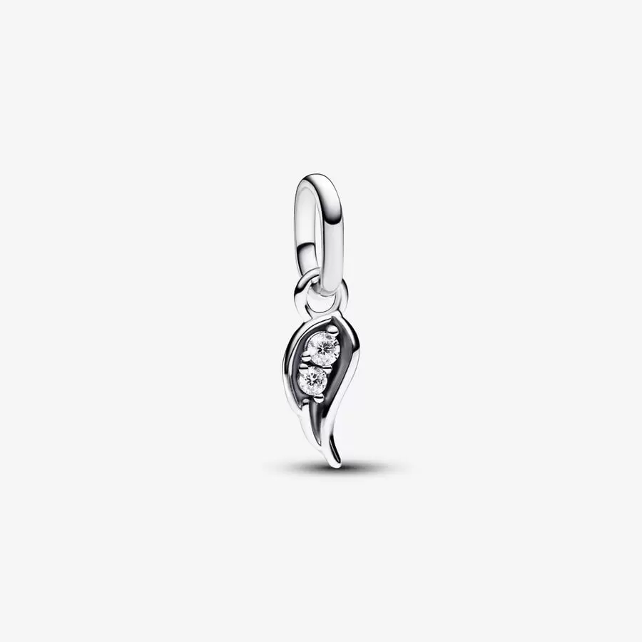 Sparkling Angel Wing Mini Dangle Charm