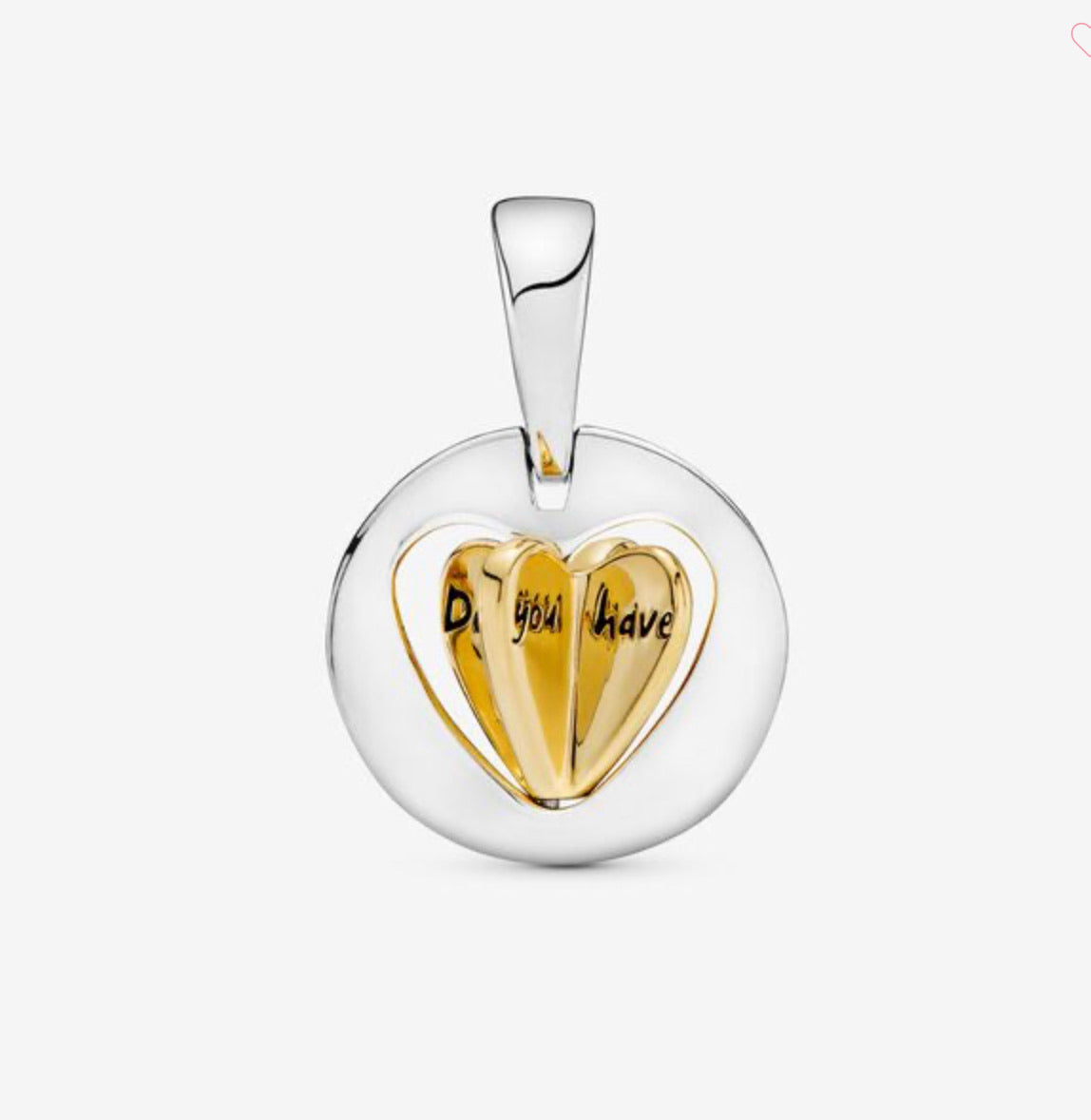 Mom's Golden Heart Dangle Charm